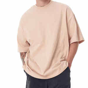 Nuevas llegadas camiseta de gran tamaño transpirable hecha a medida para hombre, ropa de calle lisa en blanco, camisetas con logotipo estampado de talla grande para hombre - Product Image 6