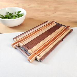 Plateau de service en bois de qualité export FT01, prix d'usine, vente en gros, formes et tailles personnalisées, plateau en bois naturel artisanal - Product Image 1