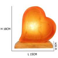 Grace International Services Lampe au sel écologique en forme de cœur de l'Himalaya fait à la main de haute qualité Style moderne Artisanat naturel