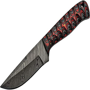Couteau de chasse à lame fixe en acier damas fait à la main en cuir de vachette confortable gaine manche en bois personnalisable OEM Bowie - Product Image 2