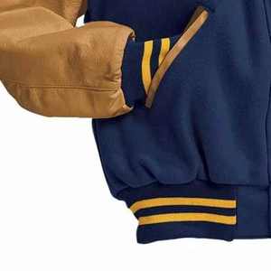 Chaqueta Universitaria Reversible de Lana Transpirable para Hombre, Venta al por Mayor, Parches Bordados Personalizados, Cuello Alto, Oferta de Invierno - Product Image 6