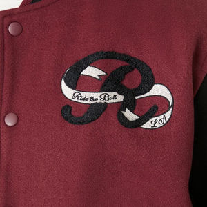 Veste bomber rétro pour homme, automne, baseball, hip hop, boutons en corne, fourrure crochetée, patchwork, Harajuku, streetwear surdimensionné - Product Image 5