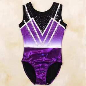 Wholesale Custom Sublimated <b>Girls</b> Spandex <b>Gymnastics</b> <b>Leotard</b> Nylon Stretch <b>Gymnastics</b> Wear for Kids Youth Adults - Product Image 2