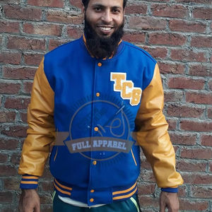 Blousons d'aviateur en cuir de style High Street en gros avec col montant et grand motif de broderie pour les soldes d'hiver - Product Image 1