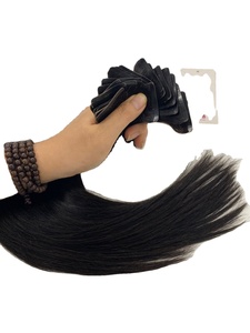 Ruban adhésif pour cheveux cheveux humains extensions de cheveux vietnamiens droits doubles dessinés en gros clip dans - Product Image 2
