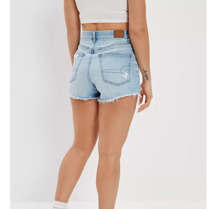 Shorts en jean décontractés pour femmes, design sexy, déchirés, vintage, slim, lavés, fermeture éclair, coton, denim, pour femmes, service OEM - Product Image 3