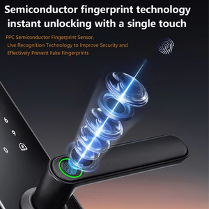 ล็อคประตูอัจฉริยะรหัสผ่านลายนิ้วมือการ์ด WIFI ดิจิตอลกันน้ำร่องเก็บข้อมูลบนคลาวด์ - Product Image 4