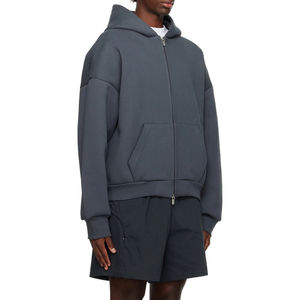 เสื้อครอปมีฮู้ดสไตล์สตรีทแวร์มีฮู้ดพิมพ์ลายพื้นผ้าฟรินซ์เทอร์รี่โอเวอร์ไซส์มาใหม่2025 - Product Image 4