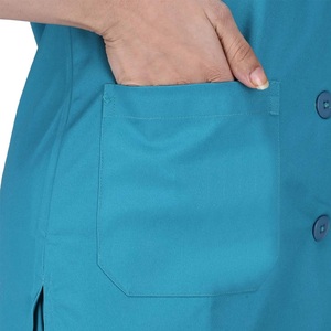 Blouse de travail pour femme médecin, fermeture à boutons, qualité médicale, construction durable, en polyester et coton, pour cliniques dentaires - Product Image 6
