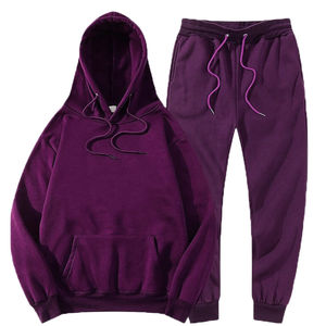 Ensemble survêtement à capuche surdimensionné personnalisé pour hommes, molleton épais, tenue de sport deux pièces - Product Image 3