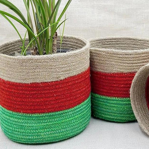 Nueva Colección 2026: Cestas de Yute Natural Tejidas, Cestas de Almacenamiento de Seagrass, Contenedores para Juguetes, Decoración del Hogar y Jardín - Product Image 1