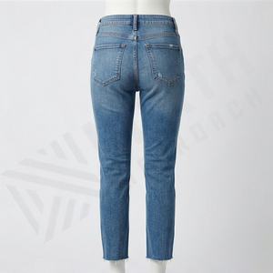 Pantalones Vaqueros de Mezclilla con Botones, Color Personalizado, Servicio OEM, Transpirables, Última Colección, Lavado Claro - Product Image 2