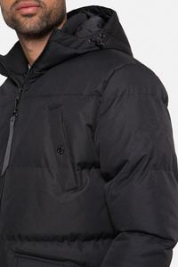 Veste matelassée oversize à fermeture éclair de qualité supérieure pour homme, hiver, personnalisée, matelassée, imperméable, respirante, extérieure, capuche avant - Product Image 2