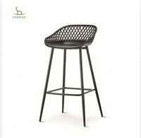 Tabouret de bar moderne en métal avec structure en fer, idéal pour cuisine, hôtel, industriel, couleur personnalisable, chambre, salon, école