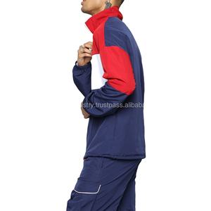 Survêtement homme en coton lourd de haute qualité personnalisé mode Streetwear colorblock costume patchwork survêtement imperméable pour hommes - Product Image 4