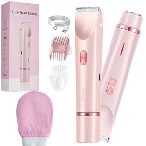 Depiladora Corporal Recargable USB Rosa para Mujer, para Piernas, Brazos, Axilas y Área Púbica, Resistente al Agua y Fácil de Limpiar - Product Image 1