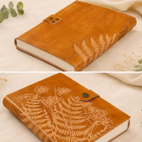 Journal en cuir personnalisé, carnet fait main sur mesure, agenda illustré de plantes botaniques, cadeau inspiré de la nature pour lui et elle