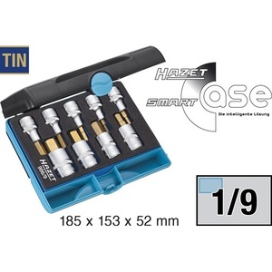 Juego de Llaves de Tubo HAZET de 9 Piezas, 12.5 mm (1/2\") con 5/6/7/8/10/12/14/17/19 mm para Automoción y Proyectos de Bricolaje - Product Image 3