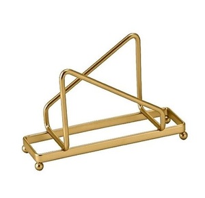 Porta Servilletas de Alambre Dorado, Diseño Moderno, Ecológico, para Decoración de Mesa en Hogar, Hotel o Restaurante, Alta Calidad - Product Image 1