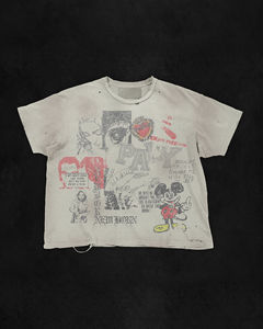 T-Shirt Vintage Lavage à l'acide T-Shirt Lavage à l'acide T-Shirt Streetwear Tee Personnalisé Vintage Trou Déchiré en Détresse t-shirt pour Hommes - Product Image 4