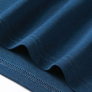 Camiseta de golf de rendimiento de 2 botones de manga corta informal personalizada para hombre, Camiseta de punto antiarrugas con estampado de seda, 100% algodón, verano, largo sólido - Product Image 4