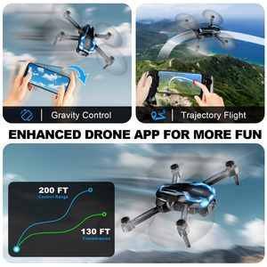 โดรนติดกล้องสำหรับผู้ใหญ่, โดรน FPV ความละเอียด 2K HD พร้อมระบบรักษาระดับความสูง, ขึ้น/ลงอัตโนมัติด้วยปุ่มเดียว, ปรับความเร็วได้, โหมด Headless - Product Image 5