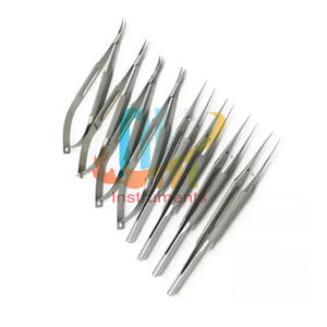Juego de Instrumentos de Cirugía Oftálmica, Pinzas de Microcirugía, Portaagujas, Tijeras, Acero Inoxidable de Grado Médico, Certificado CE, Manual - Product Image 6