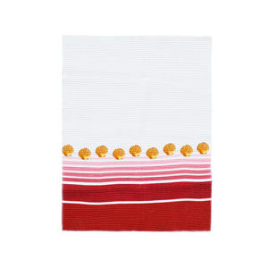 Toallas de mano rojas de lino ultrasuave de alta calidad, 50x70cm, juego de estilo liso absorbente de secado rápido ecológico, precio a granel indio - Product Image 1