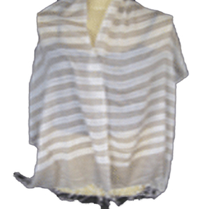 Écharpe à rayures pour hommes en coton doux tricoté avec des franges lisses Service géométrique Vêtements pour adultes - Product Image 3