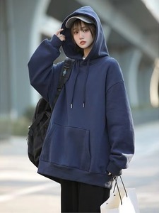 Sweat à capuche unisexe surdimensionné de bonne qualité pour hommes, sweat-shirt à manches longues en polaire vierge pour femmes - Product Image 5