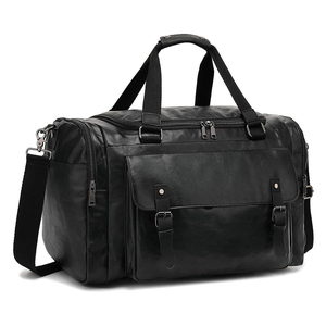 Bolsa de equipaje de viaje al aire libre de cuero PU de cocodrilo negro con logotipo personalizado impermeable para hombres de negocios bolsa de viaje de lona al por mayor - Product Image 5