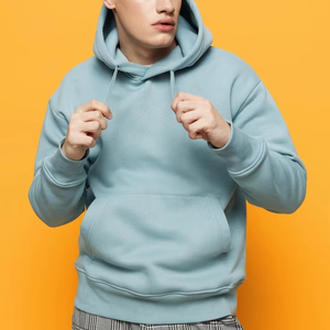 เสื้อฮู้ดผู้ชายผ้าฝ้าย 100% เนื้อนุ่ม ระบายอากาศดี ขายส่ง หรูหรา พิมพ์ลาย สำหรับฤดูหนาว ทรงโอเวอร์ไซส์ น้ำหนักเบา - Product Image 1