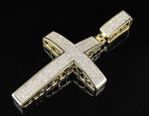 Colgante de Cruz de Jesús con Diamante Moissanite Chapado en Oro de Plata de Ley S925 para Hombre, Joyería Religiosa Cristiana Personalizada, Amuleto Hip Hop - Product Image 4