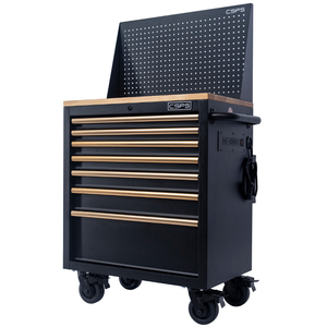 Coffre à outils en acier à 07 tiroirs de haute qualité établi en gros armoire à roulettes finition enduite de poudre garages mécaniciens OEM - Product Image 2