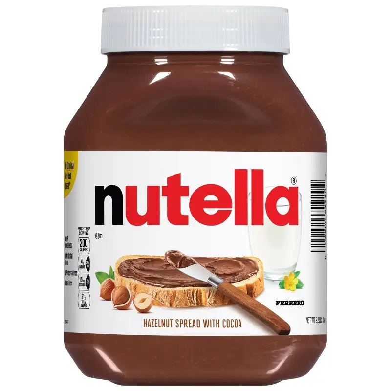 Bulk Sales Rich Creamy Nutella Ferrero Chocolate 100% Premium Hazelnut Cocoa Spread for Breakfast and Baking 35.3 Oz (1KG)