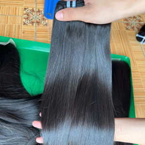 Vente en gros 8-30 pouces cheveux humains brésiliens 100% os faisceaux de cheveux humains droits extension de cheveux humains non transformés - Product Image 1