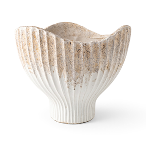 Grand pot à fleurs en terre cuite émaillée avec trou de drainage, jardinière moderne en argile pour jardin en tour - Product Image 1