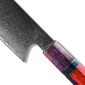 มีดเชฟญี่ปุ่น8 "นิ้วเครื่องครัวเหล็กดามัสกัส67ชั้นเครื่องครัวเครื่องครัวเครื่องครัวเครื่องครัวเครื่องครัวที่ใช้แปรงขัดได้อย่างอิสระด้ามจับเป็นไม้ - Product Image 4