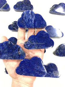 En gros Top Vente Nuage Forme Sodalite Naturel Semi-Précieuse Pierre Sculpture pour Feng Shui Reiki Guérison Méditation Souvenirs - Product Image 2
