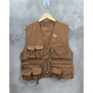 เสื้อกั๊กคาร์โก้ผ้าฝ้ายลำลองสำหรับผู้ชายมีหลายกระเป๋าผ้าใบกันน้ำสำหรับฤดูใบไม้ผลิสำหรับชาวประมงปีนเขาตกปลาถ่ายภาพตั้งแคมป์ - Product Image 6