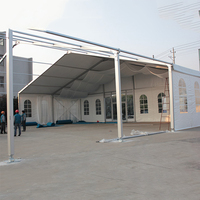 Tente de réception extérieure en aluminium et PVC certifiée CE, ignifuge et résistante au vent, 3x3, 5x5, 6x6, pour fêtes, mariages et événements
