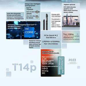 Ordinateur portable 2024 haute performance L e n o v o Thin kpad T14P I n t e l Core I9-13900H 14 pouces 2.2K (8G en option -- RTX3050) - Product Image 3