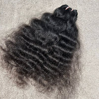 Extensions de cheveux indiens Remy de grade 12A, bouclés noir naturel, 100g, double trame, tissage de cheveux, prix usine Arrow Exim