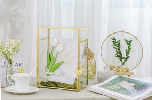 Caja de sobre de tela con borde dorado estilo INS, rectangular, plegable, ecológica, multifunción, decoración del hogar, fiestas de boda - Product Image 2