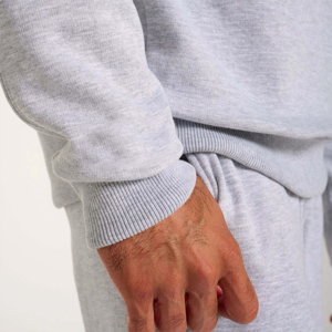 Pull solide noir et blanc anti-rétrécissement pour hommes d'automne 100% coton - Product Image 5