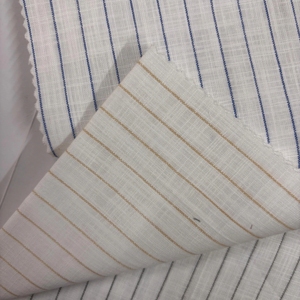 Tissu en lin 100% coton de qualité supérieure Rayures et carreaux Qualité d'exportation pour les marchés internationaux - Product Image 1