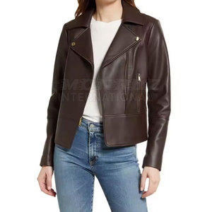 Veste en cuir et coton respirante la plus vendue, col montant, personnalisable, faible MOQ, nouvelle arrivée, imperméable pour femme - Product Image 1