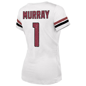 เสื้อยืดคอวีลายชื่อและหมายเลขนักกีฬาหญิง-สีขาว โพลีเอสเตอร์ 100% แห้งเร็ว ดีไซน์ด้านหน้าแบบผ้าฟลีซ - Product Image 3