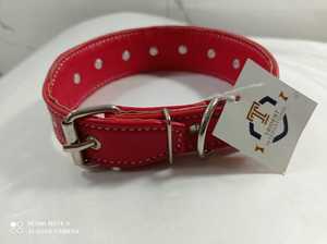 Collier de chien en cuir rouge pour petits, moyens et grands chiens, réglable, étanche, Durable, harnais épais pour animaux de compagnie - Product Image 2