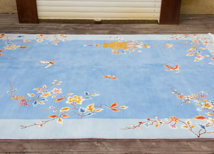 NOEUD RUG fait à la main noué de haute qualité laine Oushak nouveau moderne brodé travail doublure motif tapis pour salon, chambres à coucher - Product Image 2